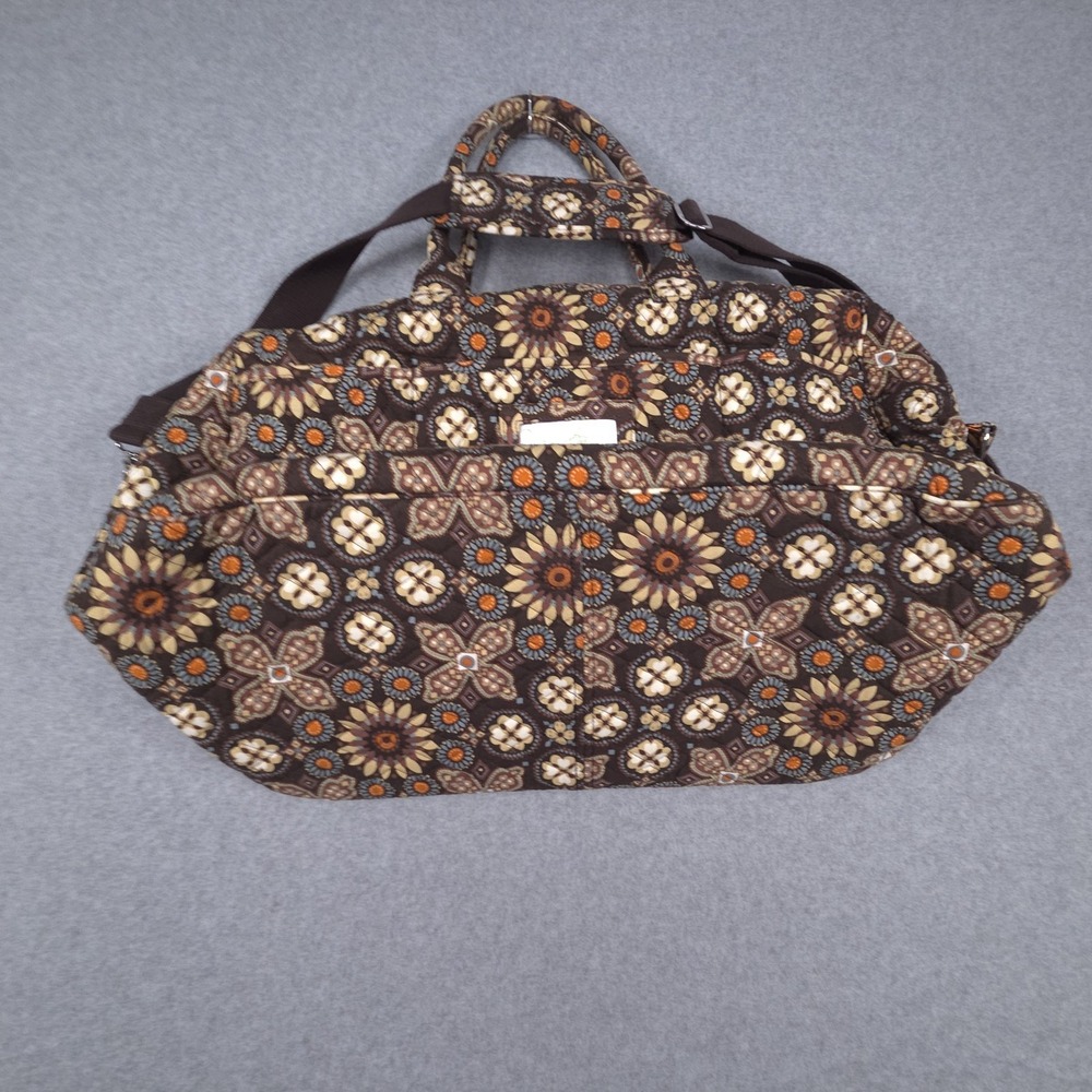 Vera Bradley Canyon Quilted Boho Brown Weekender Traveler Overnight Bag Tote - Picture 3 of 16